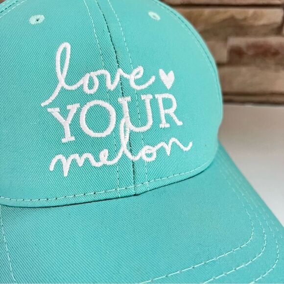 Love Your Melon Made in America Women’s Teal Cap Strap Back Hat - Picture 2 of 11